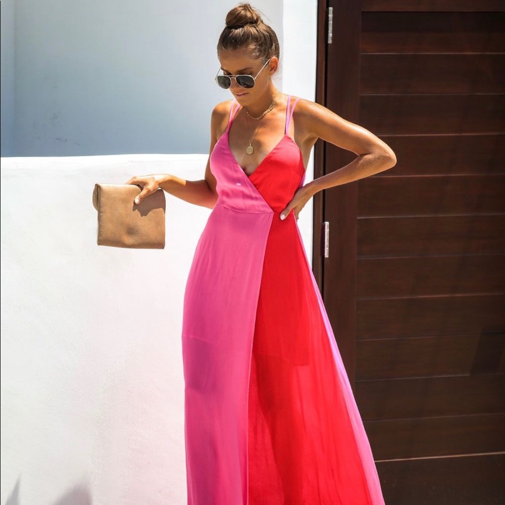 Colorblock Maxi Dress